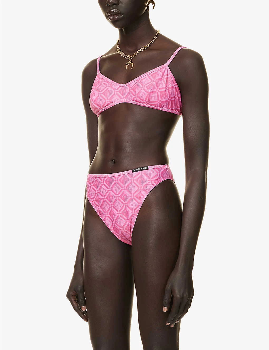 Marine Serre Moon Graphic-print Recycled-polyamide Bikini Set 5 Marine Serre Moon Graphic-print Recycled-polyamide Bikini Set - Image 3