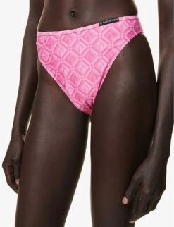 Marine Serre Moon Graphic-print Recycled-polyamide Bikini Set 12 Marine Serre Moon Graphic-print Recycled-polyamide Bikini Set -Sweaty Betty Store R04142137 FUSCHIA ALT04