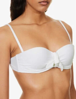 Antibes Bow-embellished Stretch-recycled Polyamide Bikini Top 11 Antibes Bow-embellished Stretch-recycled Polyamide Bikini Top -Sweaty Betty Store R04142195 WHTWHT ALT04