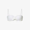 Antibes Bow-embellished Stretch-recycled Polyamide Bikini Top 2 Antibes Bow-embellished Stretch-recycled Polyamide Bikini Top -Sweaty Betty Store R04142195 WHTWHT M