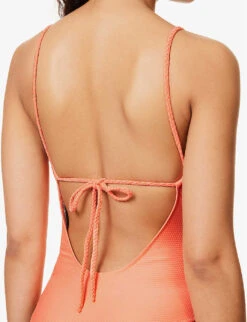 Portofino Plunge Open-back Stretch-recycled Polyamide Swimsuit -Sweaty Betty Store R04142202 CRLCRL ALT04