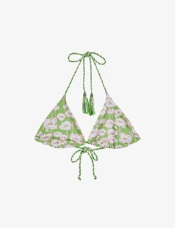 Ted Baker Reversible Floral-print Bikini Top