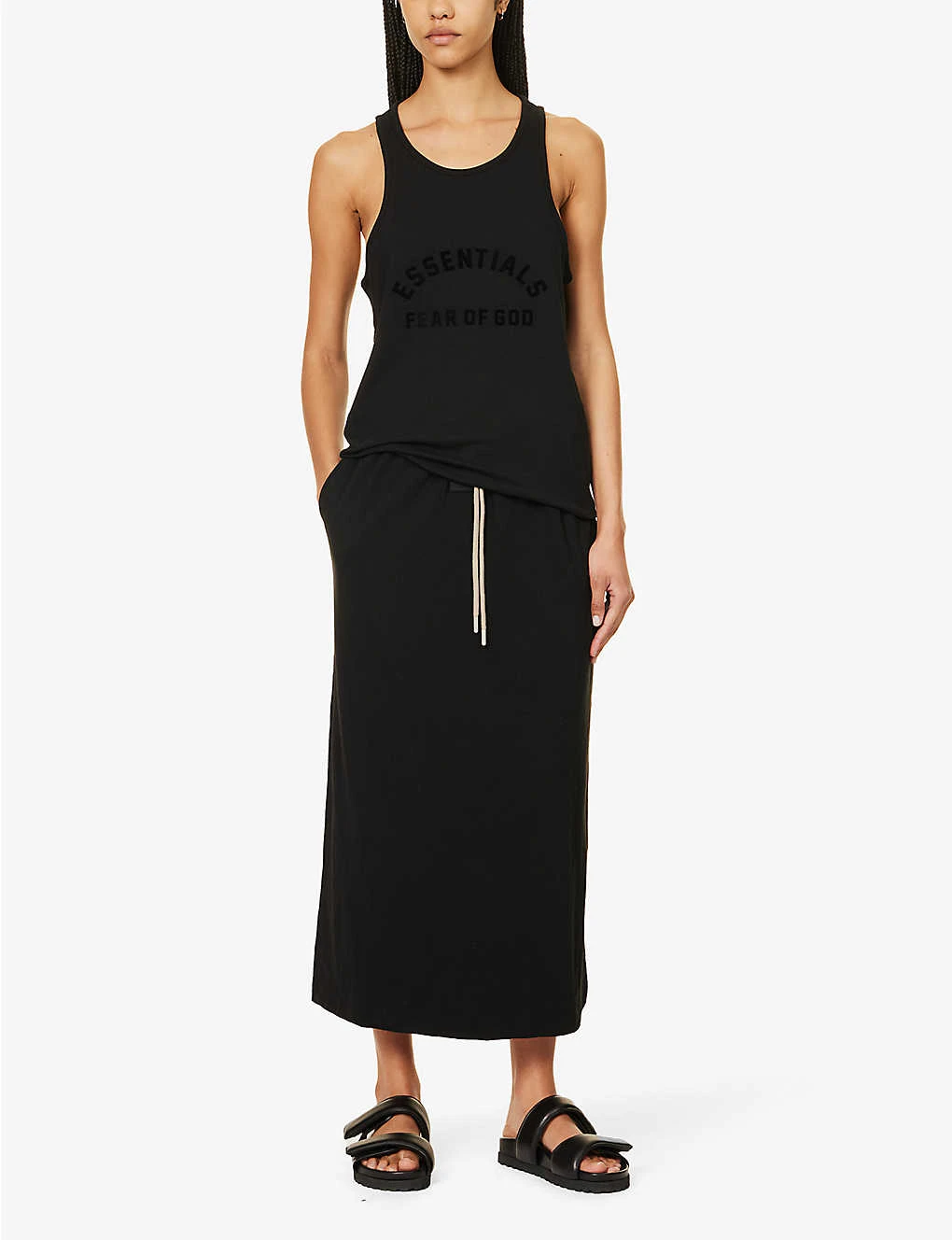 ESSENTIALS Brand-print Cotton-blend Top 4 ESSENTIALS Brand-print Cotton-blend Top - Image 2