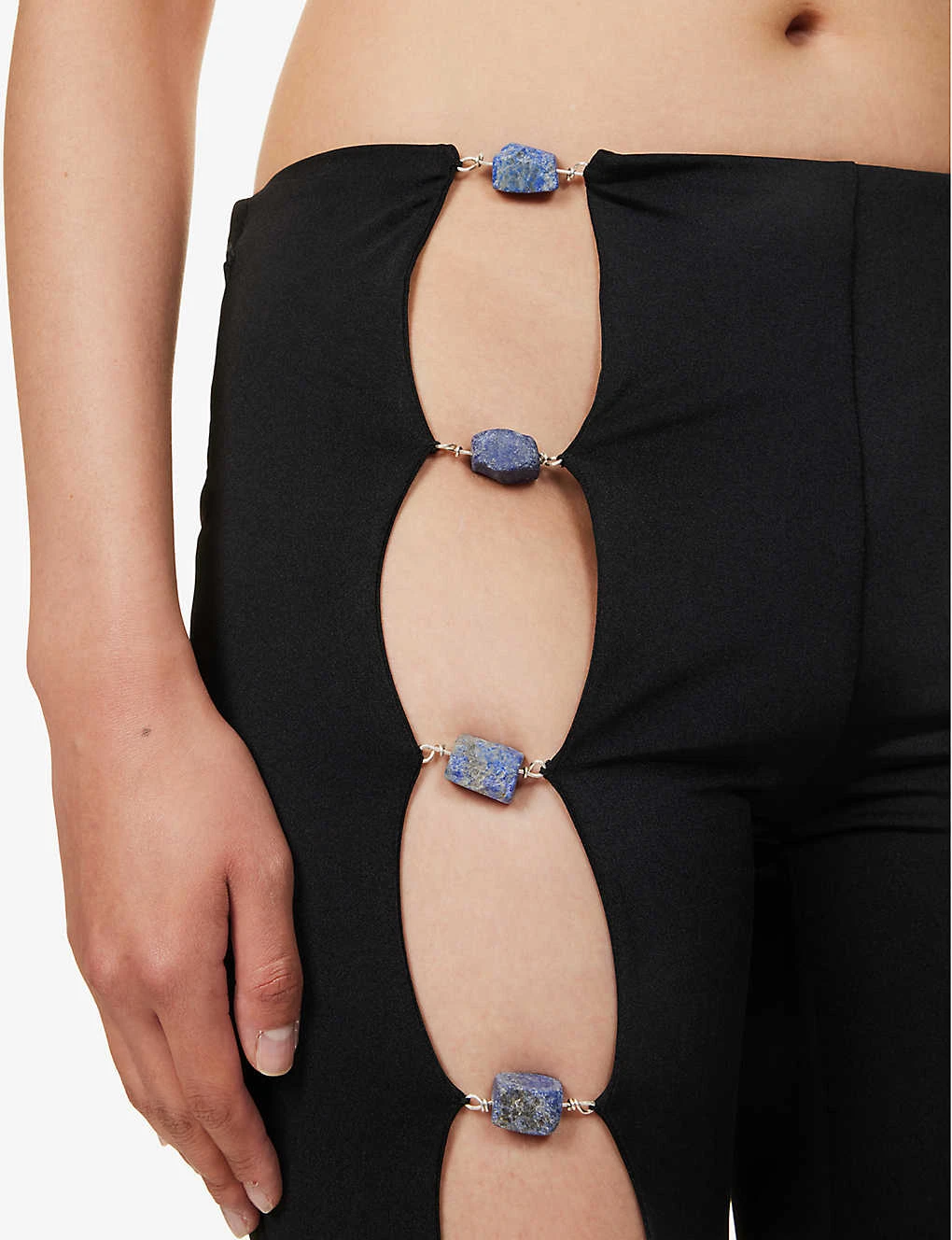 Healing Cutout-panel Low-rise Flared-leg Stretch-woven Trousers 7 Healing Cutout-panel Low-rise Flared-leg Stretch-woven Trousers - Image 5