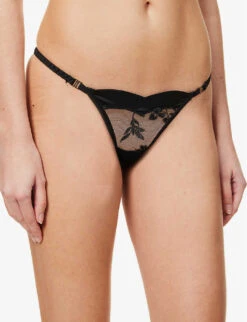 BLUEBELLA Cassandra Floral-embroidered Stretch-woven Briefs 11 BLUEBELLA Cassandra Floral-embroidered Stretch-woven Briefs -Sweaty Betty Store R04144703 BLACK ALT04