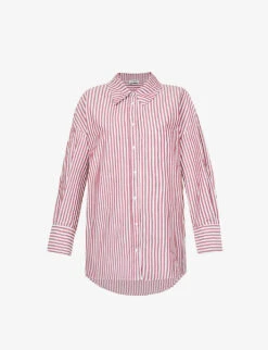 ANINE BING Mika Striped Relaxed-fit Cotton Shirt