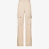 FRAME Flap-pocket Straight-leg Mid-rise Organic Linen-blend Trousers -Sweaty Betty Store R04146424 SAND M