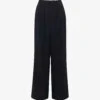 Whistles Fran High-rise Wide-leg Recycled Polyester-blend Trousers 2 Whistles Fran High-rise Wide-leg Recycled Polyester-blend Trousers -Sweaty Betty Store R04146486 BLACK M