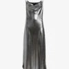 AllSaints Hadley Metallic Recycled-polyester Midi Slip Dress 2 AllSaints Hadley Metallic Recycled-polyester Midi Slip Dress -Sweaty Betty Store R04146610 SILVER M