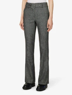 Stromboli Belted Mid-rise Woven Trousers -Sweaty Betty Store R04147068 GREY ALT02