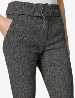 Stromboli Belted Mid-rise Woven Trousers -Sweaty Betty Store R04147068 GREY ALT04