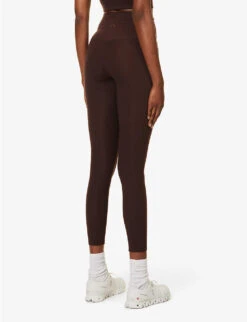 Varley Always High Elasticated-waist Stretch-recycled Polyester Leggings -Sweaty Betty Store R04147438 COFFEEBEAN ALT03