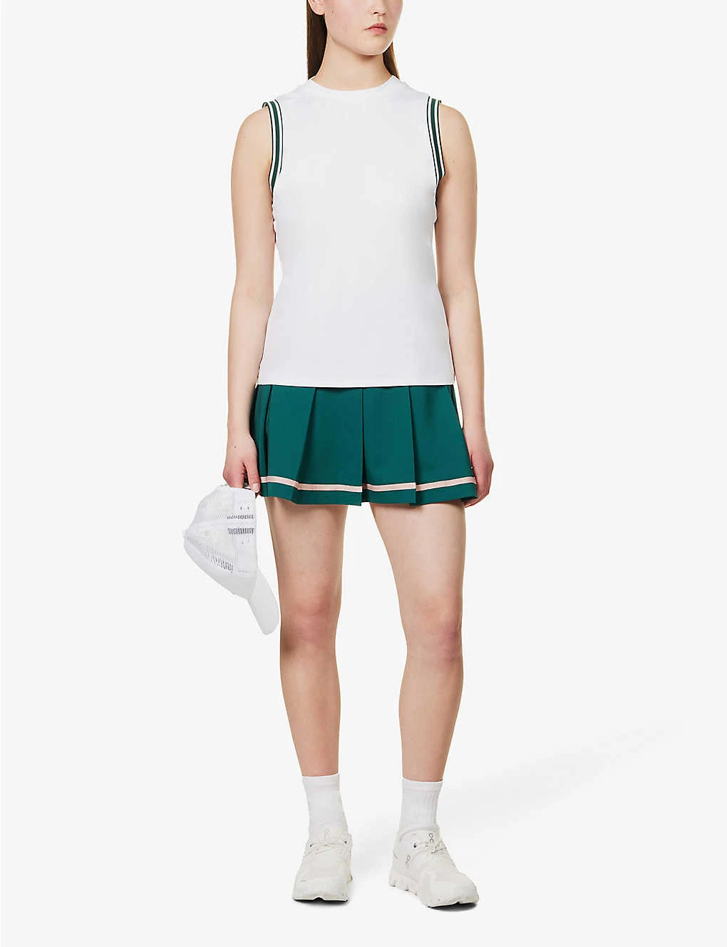 Varley Wellings Perform Striped-trim Stretch-recycled Polyester Tank Top 4 Varley Wellings Perform Striped-trim Stretch-recycled Polyester Tank Top - Image 2