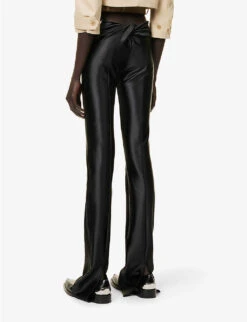 Coperni Slim-fit Mid-rise Stretch-woven Trousers -Sweaty Betty Store R04147537 BLACKBLACK ALT03