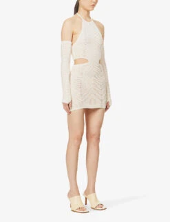 Maelle Cut-out Knitted Mini Dress -Sweaty Betty Store R04148509 LIGHTNUDE ALT02
