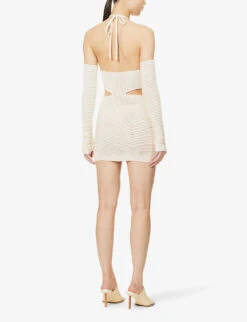 Maelle Cut-out Knitted Mini Dress -Sweaty Betty Store R04148509 LIGHTNUDE ALT03