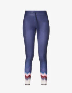 Universe Gradient-print High-rise Stretch Recycled-polyamide Leggings