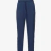 Hamilton Franca Striped Straight-leg High-rise Cotton-blend Trousers 2 Hamilton Franca Striped Straight-leg High-rise Cotton-blend Trousers -Sweaty Betty Store R04148917 NAVY M