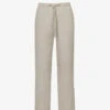 JAMES PERSE Textured Straight-leg High-rise Linen Trousers 2 JAMES PERSE Textured Straight-leg High-rise Linen Trousers -Sweaty Betty Store R04149009 SILT M