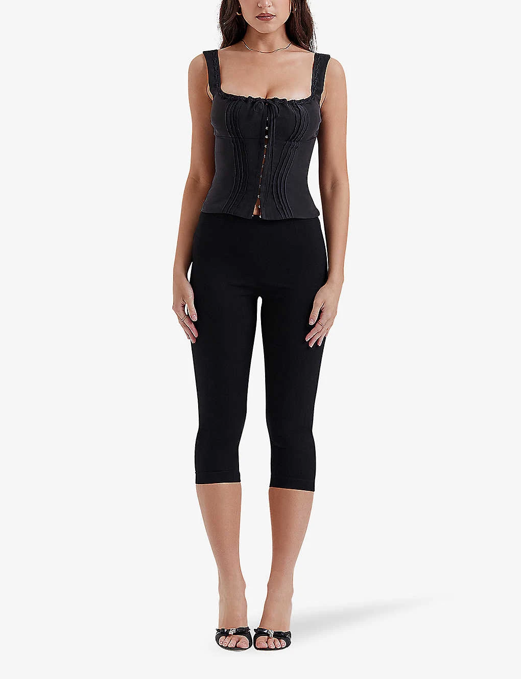 Halima Slim-fit Stretch-woven Capri Trousers 4 Halima Slim-fit Stretch-woven Capri Trousers - Image 2