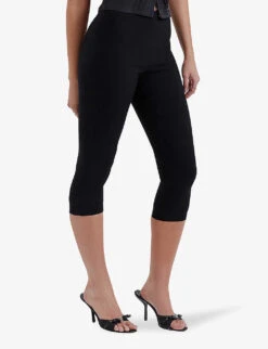 Halima Slim-fit Stretch-woven Capri Trousers 11 Halima Slim-fit Stretch-woven Capri Trousers -Sweaty Betty Store R04149220 BLACK ALT04