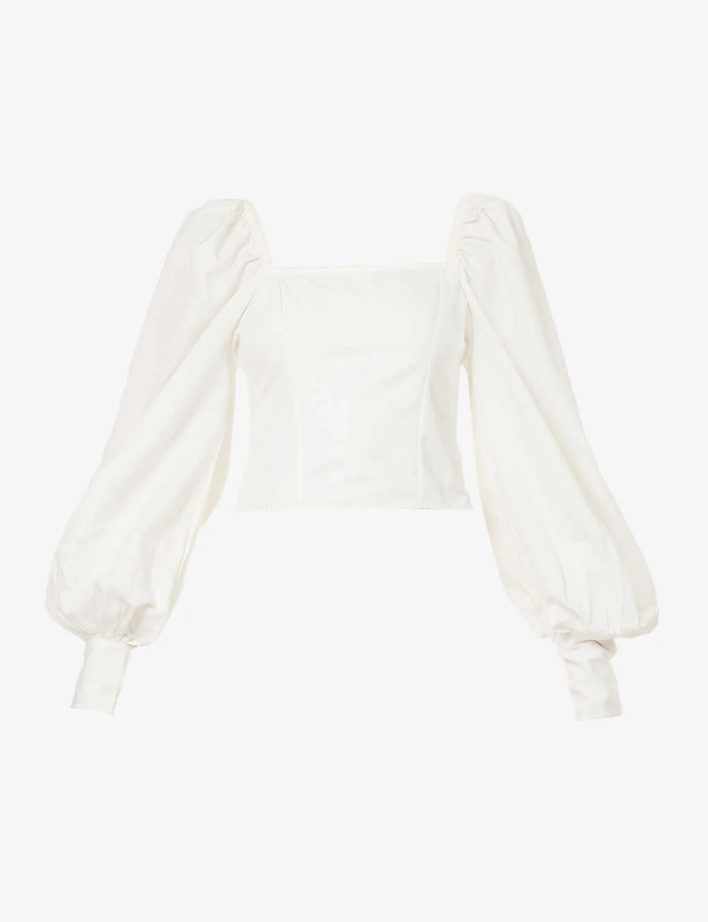 Ruth Balloon-sleeve Square-neck Regular-fit Woven Top 3 Ruth Balloon-sleeve Square-neck Regular-fit Woven Top