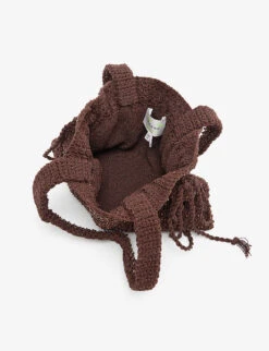 FRAME X Julia Sarr-Jamois Crochet-pattern Cotton-blend Top-handle Bag 9 FRAME X Julia Sarr-Jamois Crochet-pattern Cotton-blend Top-handle Bag -Sweaty Betty Store R04149898 BROWN ALT03