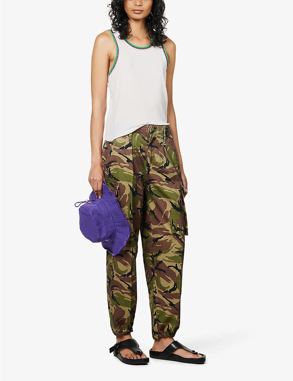 FRAME X Julia Sarr Jamois Camo-print Cotton Trousers 4 FRAME X Julia Sarr Jamois Camo-print Cotton Trousers - Image 2