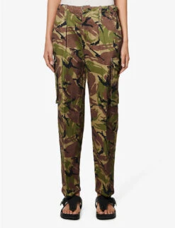 FRAME X Julia Sarr Jamois Camo-print Cotton Trousers 9 FRAME X Julia Sarr Jamois Camo-print Cotton Trousers -Sweaty Betty Store R04149902 CAMO ALT02