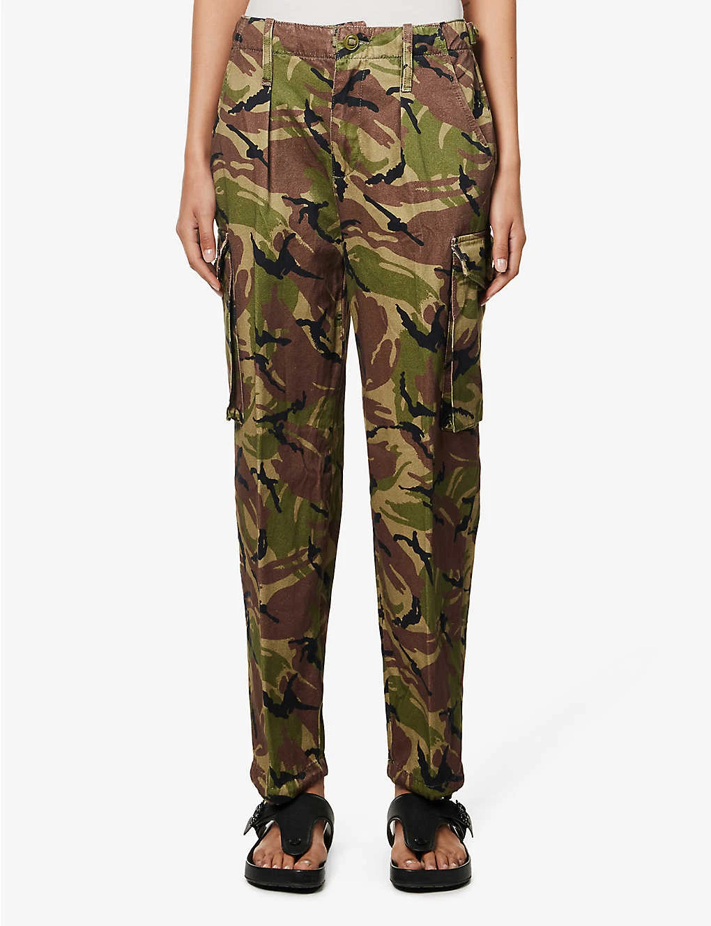 FRAME X Julia Sarr Jamois Camo-print Cotton Trousers 5 FRAME X Julia Sarr Jamois Camo-print Cotton Trousers - Image 3