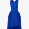 Pottery Flared-hem Recycled-polyester Knitted Midi Dress 1 Pottery Flared-hem Recycled-polyester Knitted Midi Dress -Sweaty Betty Store R04149917 BLUE M