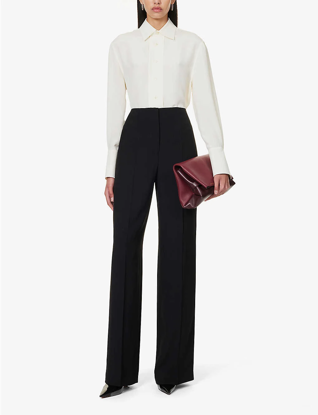 Alberta Ferretti Regular-fit Straight-leg High-rise Woven Trousers 4 Alberta Ferretti Regular-fit Straight-leg High-rise Woven Trousers - Image 2