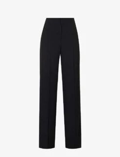 Alberta Ferretti Regular-fit Straight-leg High-rise Woven Trousers