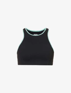 Blake Rigor Contrast-trim Stretch-woven Bra