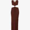 Reis Cut-out Plunge-neck Stretch-woven Maxi Dress -Sweaty Betty Store R04150197 RUST M