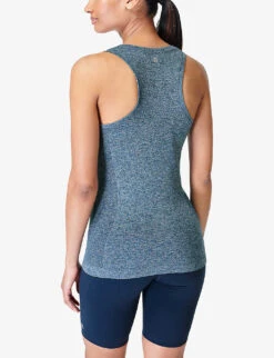 Sweaty Betty Athlete Seamless Workout Marl-pattern Stretch-jersey Tank Top 9 Sweaty Betty Athlete Seamless Workout Marl-pattern Stretch-jersey Tank Top -Sweaty Betty Store R04150373 COLOSSALBLUE ALT03