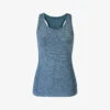 Sweaty Betty Athlete Seamless Workout Marl-pattern Stretch-jersey Tank Top -Sweaty Betty Store R04150373 COLOSSALBLUE M