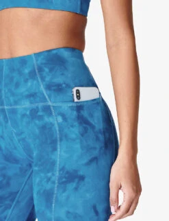 Sweaty Betty Super Soft Spray-print Stretch-nylon Leggings 11 Sweaty Betty Super Soft Spray-print Stretch-nylon Leggings -Sweaty Betty Store R04150383 BLUESPRAYDYEPRINT ALT04