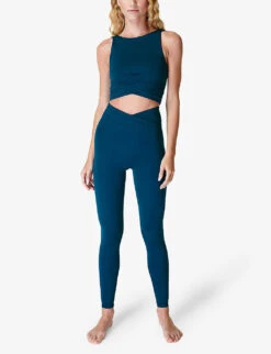 Sweaty Betty All Day Wrap-waist Stretch-woven Leggings 8 Sweaty Betty All Day Wrap-waist Stretch-woven Leggings -Sweaty Betty Store R04150395 COLOSSALBLUE ALT01