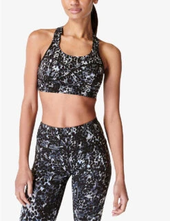 Sweaty Betty Power Medium-impact Stretch-woven Sports Bra 9 Sweaty Betty Power Medium-impact Stretch-woven Sports Bra -Sweaty Betty Store R04150416 GREYDAPPLEPRINT ALT02