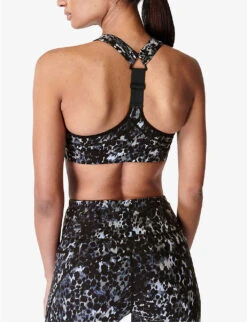 Sweaty Betty Power Medium-impact Stretch-woven Sports Bra 10 Sweaty Betty Power Medium-impact Stretch-woven Sports Bra -Sweaty Betty Store R04150416 GREYDAPPLEPRINT ALT03