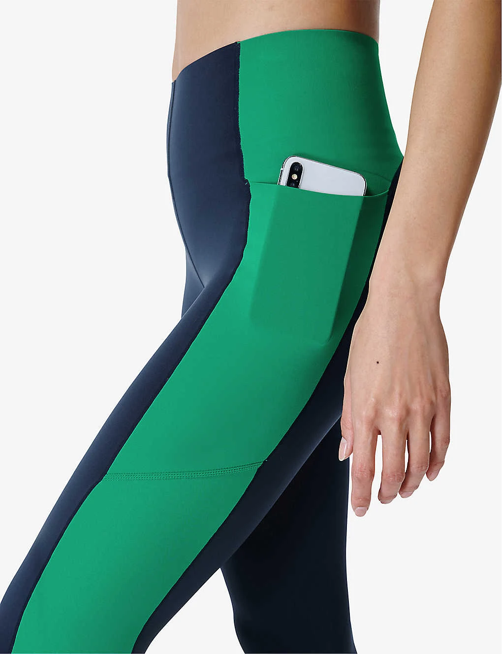 Sweaty Betty Power 7/8 Colour-block High-rise Stretch-jersey Leggings 7 Sweaty Betty Power 7/8 Colour-block High-rise Stretch-jersey Leggings - Image 5