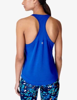Sweaty Betty Breathe Easy Run Stretch Recycled-polyester Tank Top -Sweaty Betty Store R04150460 LIGHTNINGBLUE ALT03