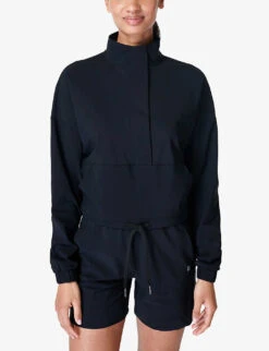 Sweaty Betty Explorer Half Zip-fastened Stretch-nylon Jacket 9 Sweaty Betty Explorer Half Zip-fastened Stretch-nylon Jacket -Sweaty Betty Store R04150498 BLACK ALT02