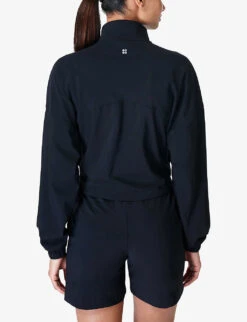 Sweaty Betty Explorer Half Zip-fastened Stretch-nylon Jacket 10 Sweaty Betty Explorer Half Zip-fastened Stretch-nylon Jacket -Sweaty Betty Store R04150498 BLACK ALT03