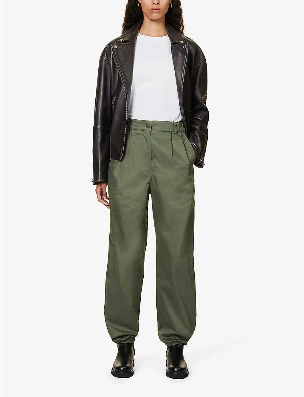 Weekend Max Mara Gitane Flap-pocket Straight-leg Mid-rise Stretch-cotton Trousers 4 Weekend Max Mara Gitane Flap-pocket Straight-leg Mid-rise Stretch-cotton Trousers - Image 2