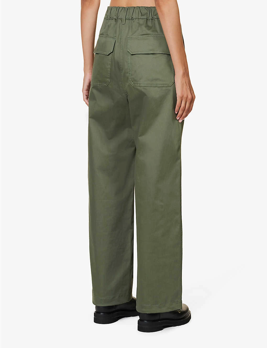 Weekend Max Mara Gitane Flap-pocket Straight-leg Mid-rise Stretch-cotton Trousers 6 Weekend Max Mara Gitane Flap-pocket Straight-leg Mid-rise Stretch-cotton Trousers - Image 4