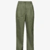 Weekend Max Mara Gitane Flap-pocket Straight-leg Mid-rise Stretch-cotton Trousers