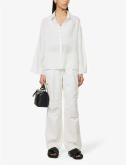 ME AND EM Regular-fit Straight-leg Denim Combat Trousers 8 ME AND EM Regular-fit Straight-leg Denim Combat Trousers -Sweaty Betty Store R04151476 OFFWHITE ALT01