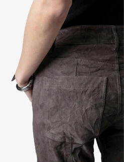 Zadig & Voltaire Priva Flared-leg Slim-fit Leather Trousers 11 Zadig & Voltaire Priva Flared-leg Slim-fit Leather Trousers -Sweaty Betty Store R04152001 ELEPHANT ALT04